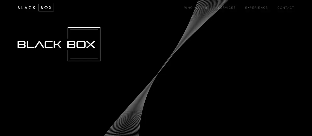 The Black Box website, built by Web-Graphix